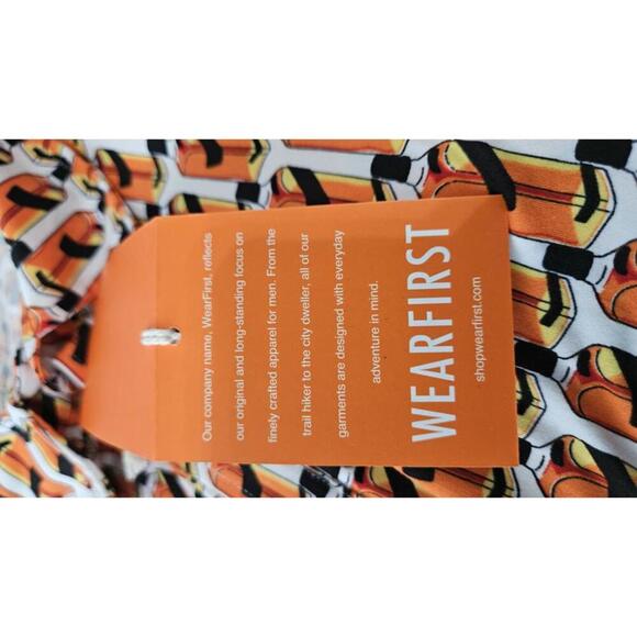 WearFirst Men's Alcohol Bottle Graphic Short Sleeve Button Down Shirt - Size L - Picture 6 of 9